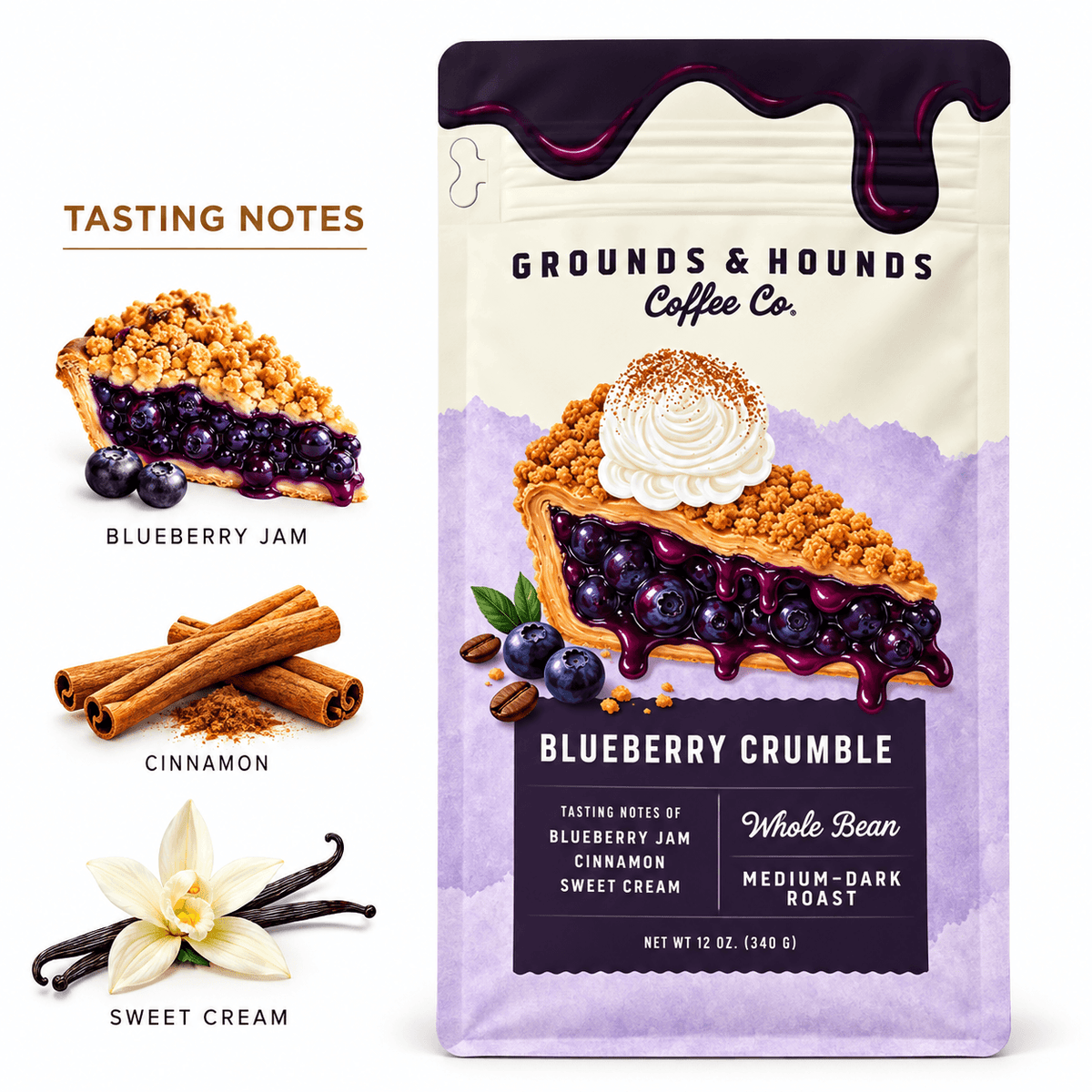 Blueberry Crumble Coffee - Medium Dark Roast