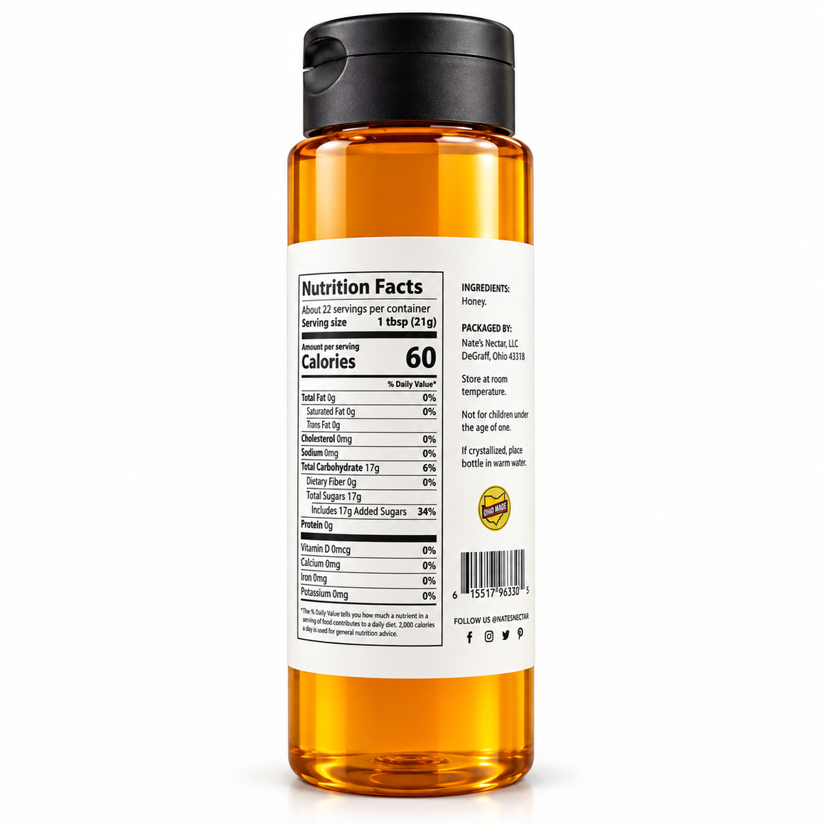 Natural Raw Honey - Nate's Nectar