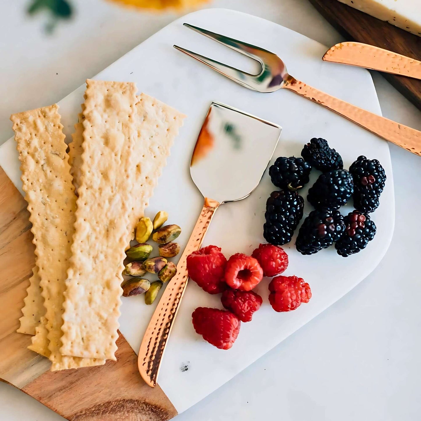 Cheese Servers With Hammered Handles - Fair Trade