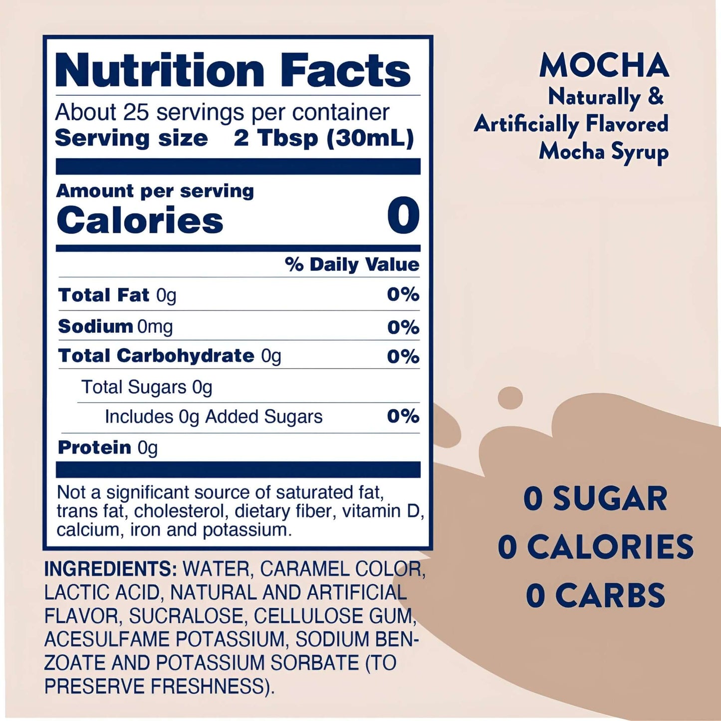 Jordan's Sugar Free Mocha Syrup
