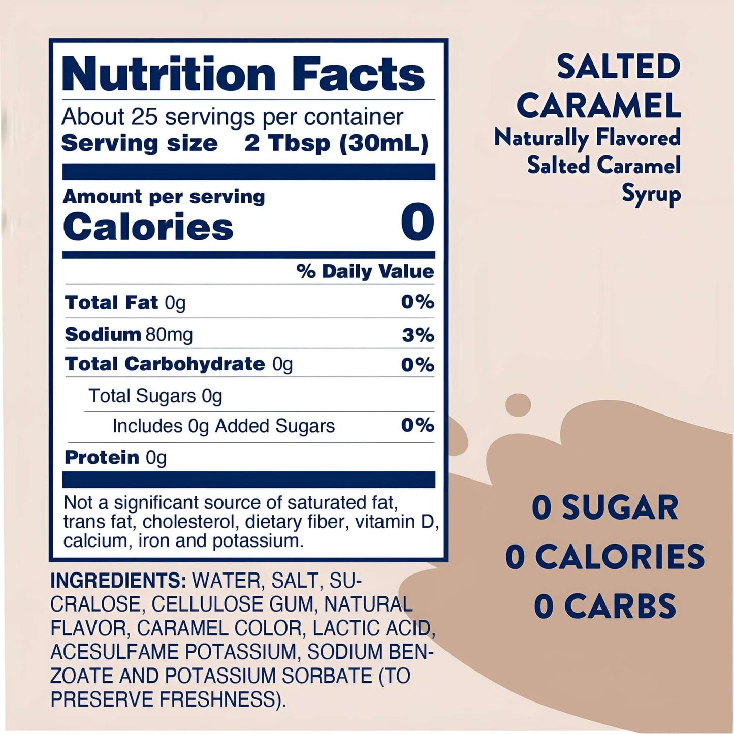 Jordan's Sugar Free Salted Caramel Syrup