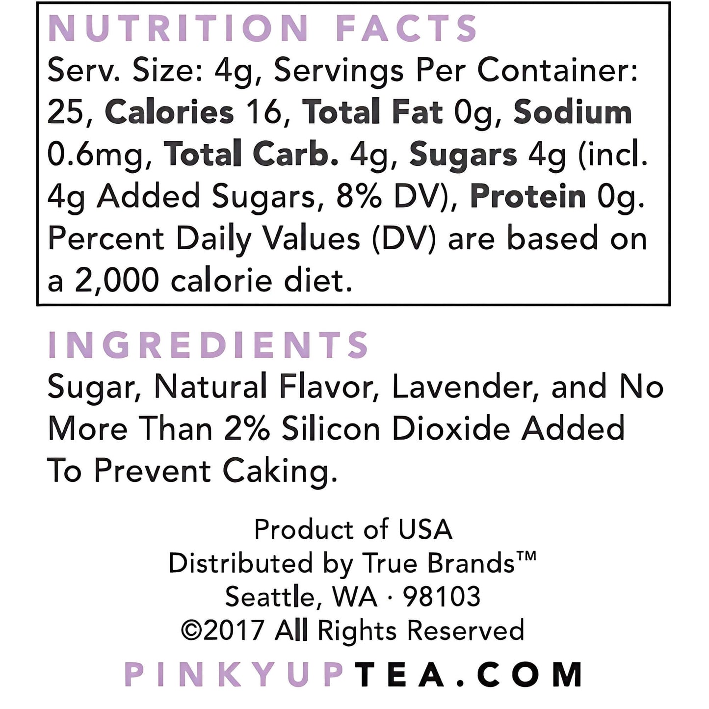 Pinky Up Lavender Sugar