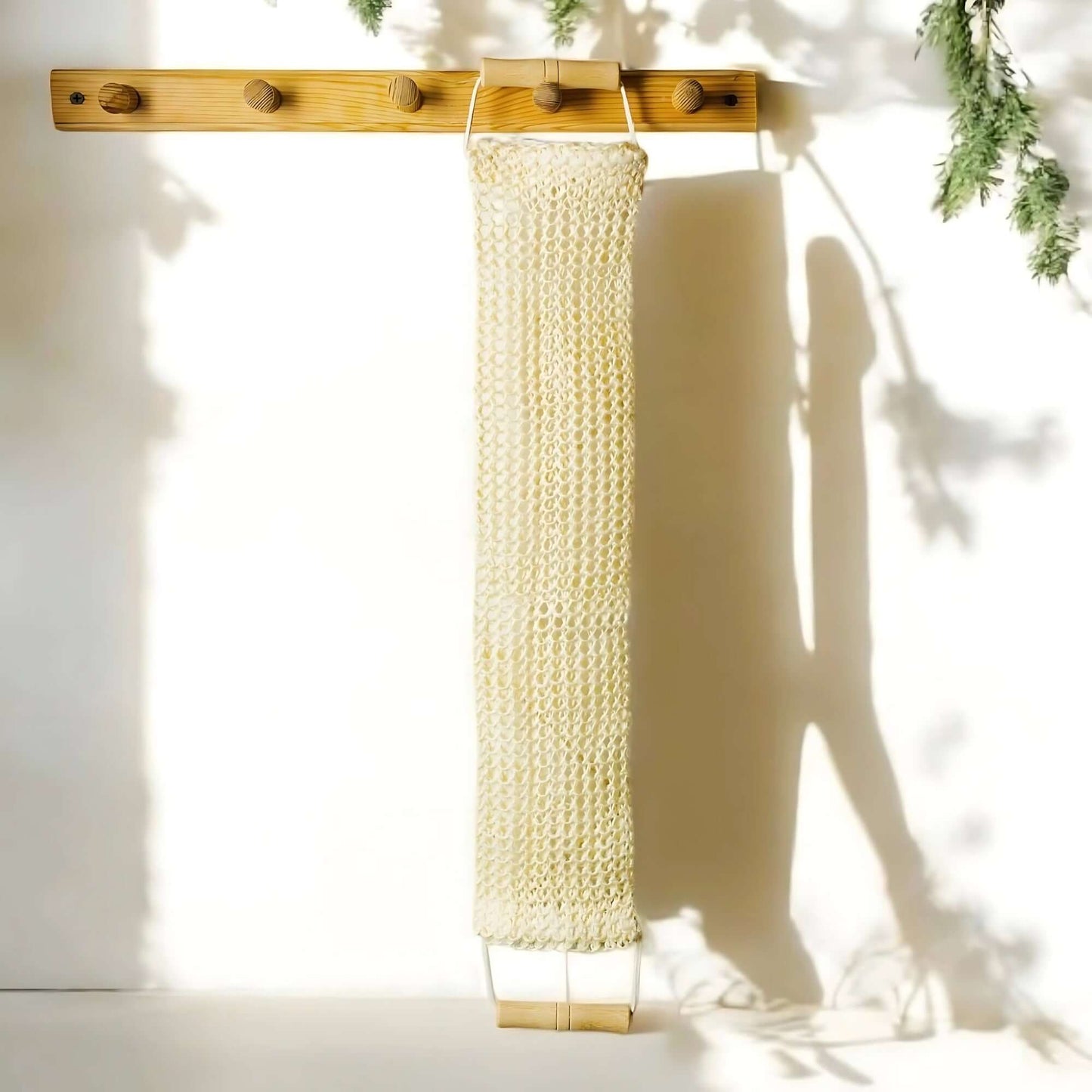 Sisal Exfoliating Body Strap with Bamboo Handle