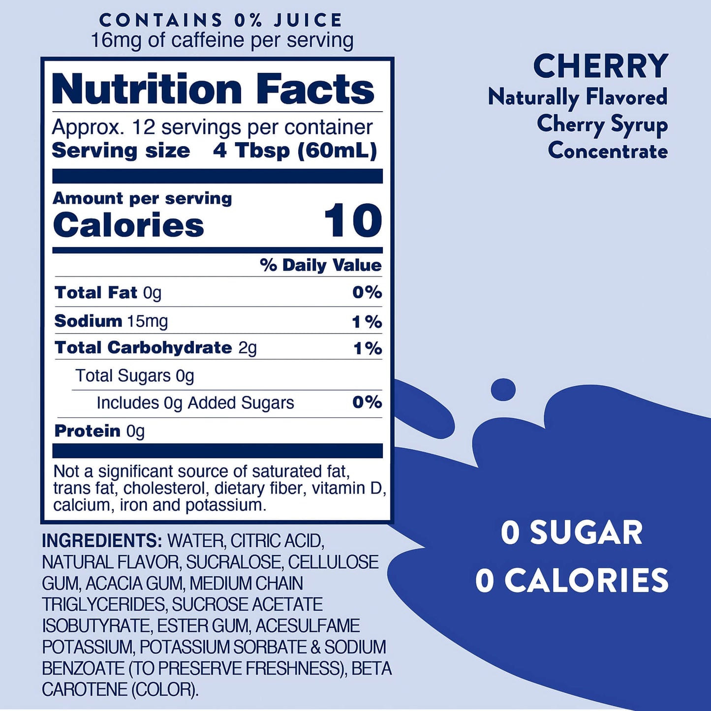 Jordan's Sugar Free Cherry Cola Syrup