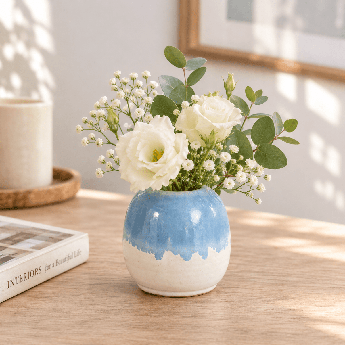Mini Drip Glaze Vase - Fair Trade Handmade Ceramic Vase