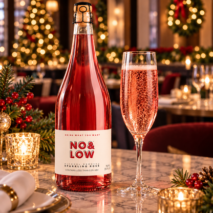 Non-Alcoholic Sparkling Rosé & Peach Wine Duo - No & Low