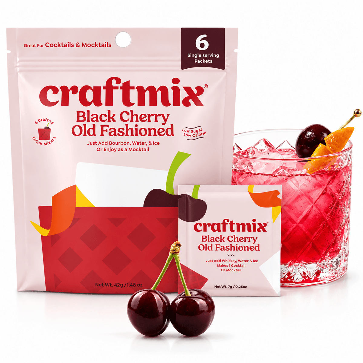 Black Cherry Old Fashioned Mixer – Craftmix 6-Pack