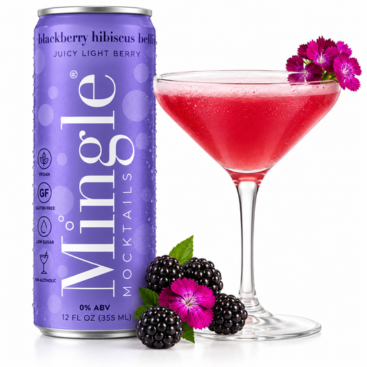 Blackberry Hibiscus Bellini Mocktail - Mingle