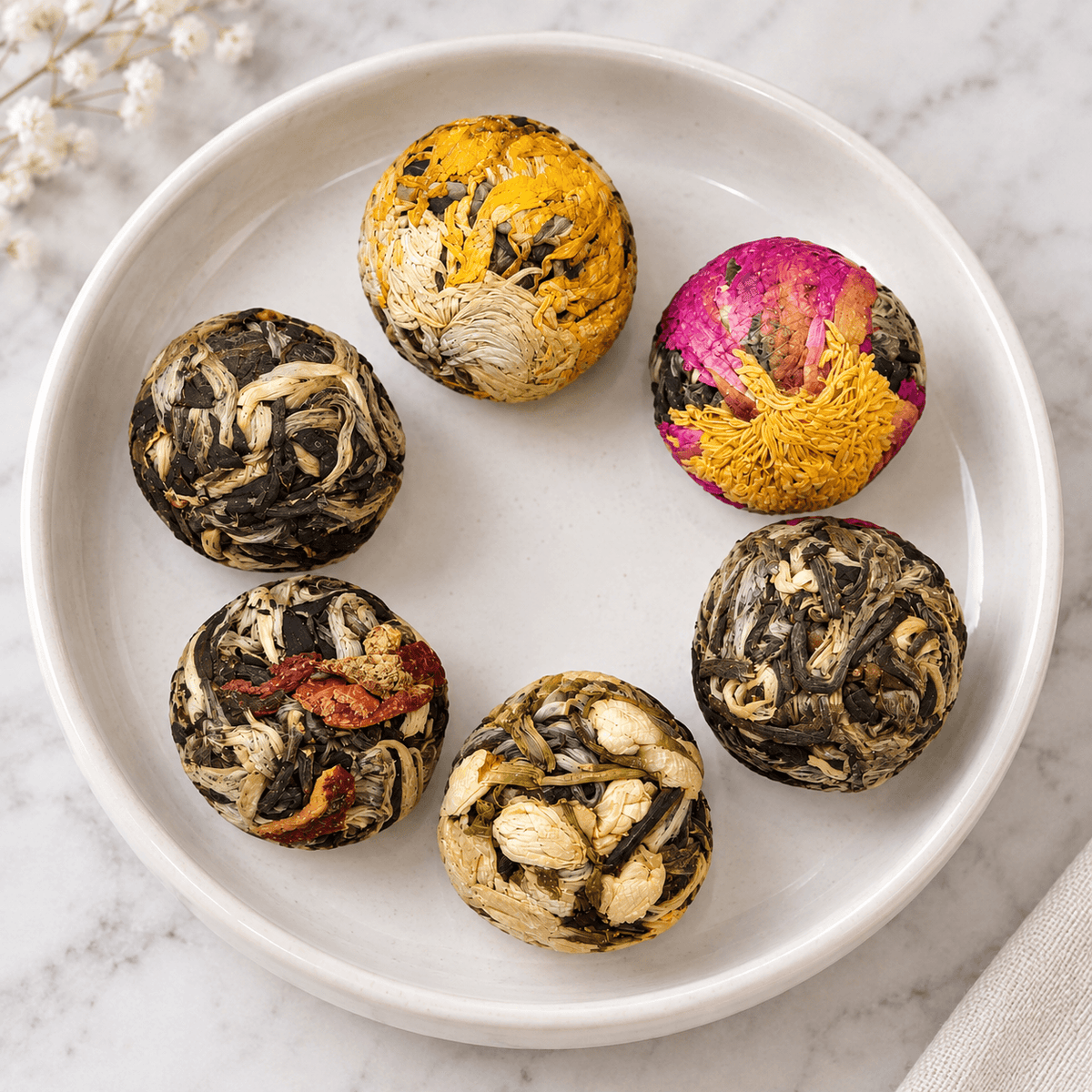Blooming White Tea with Fruit & Flowers - 6 Varieties