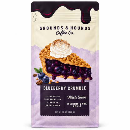 Blueberry Crumble Flavored Coffee - Medium Dark Roast