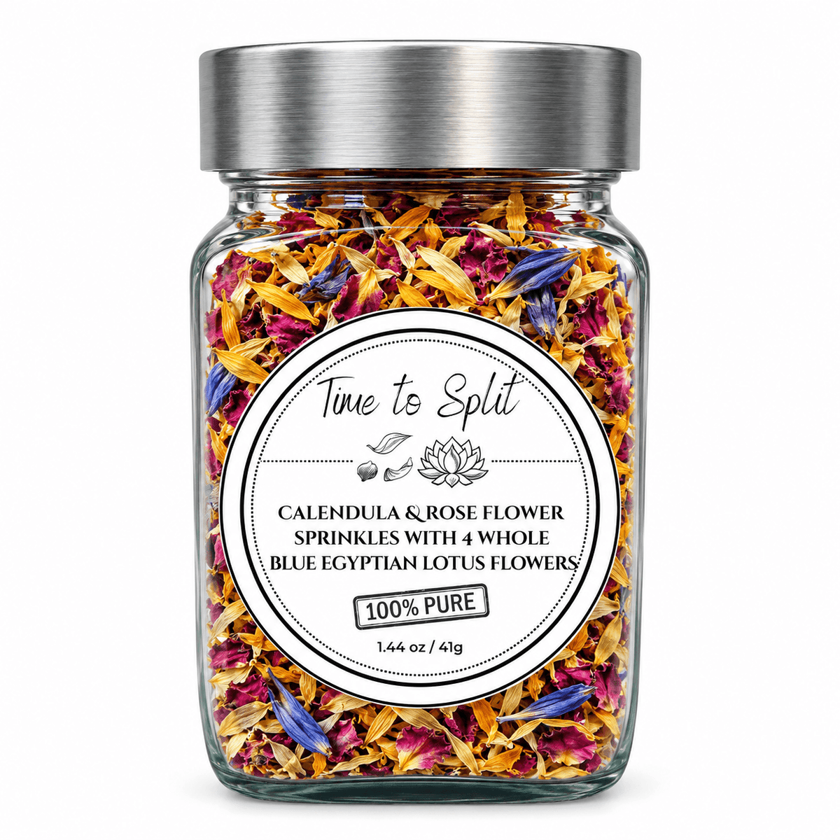 Edible Flower Sprinkles - Calendula, Rose & Lotus
