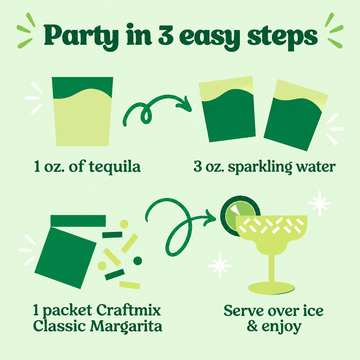 Classic Margarita Cocktail Mixer - Craftmix 6-Pack