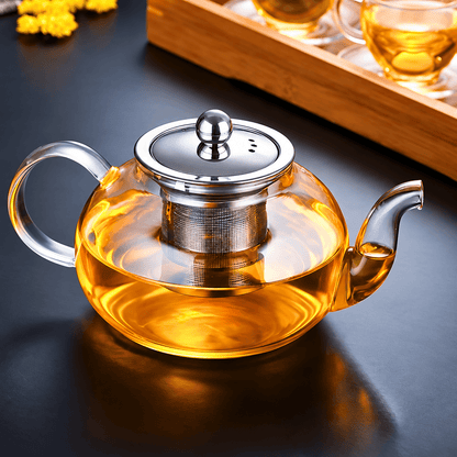 Glass Teapot with Infuser - Steel Tea Infuser
