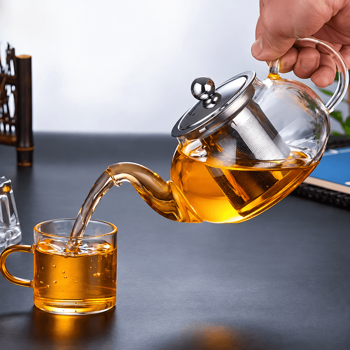Glass Teapot with Infuser - Steel Tea Infuser