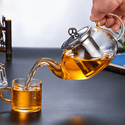 Glass Teapot with Infuser - Steel Tea Infuser