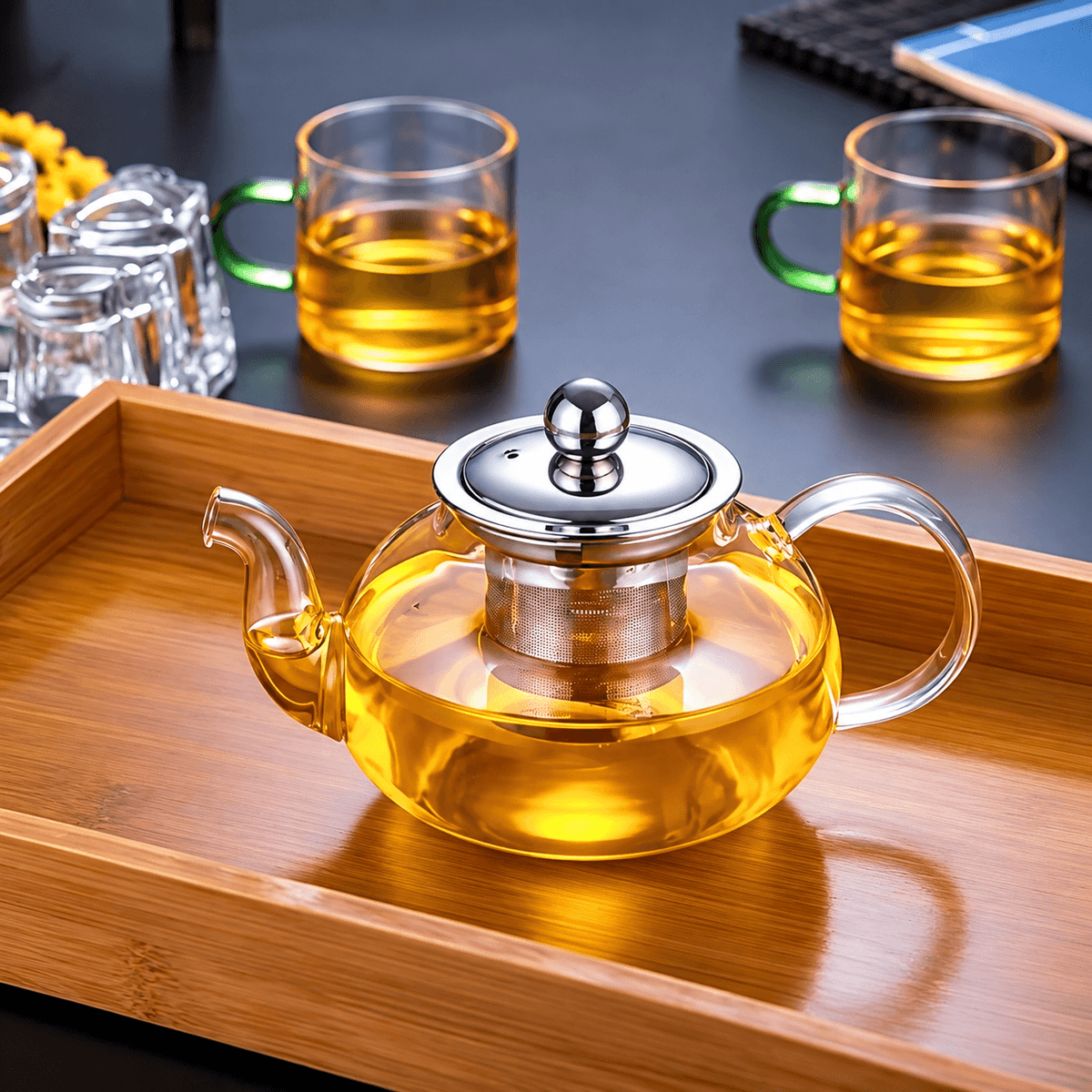 Glass Teapot with Infuser - Steel Tea Infuser