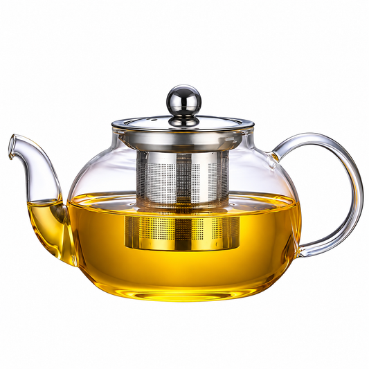 Glass Teapot With Steel Infuser