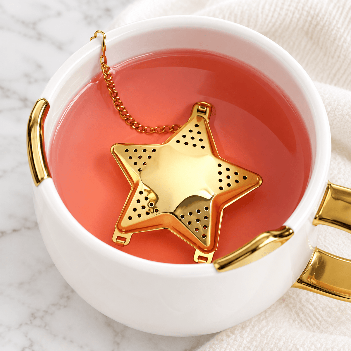 Loose Leaf Tea Infuser - Gold Star Tea Strainer
