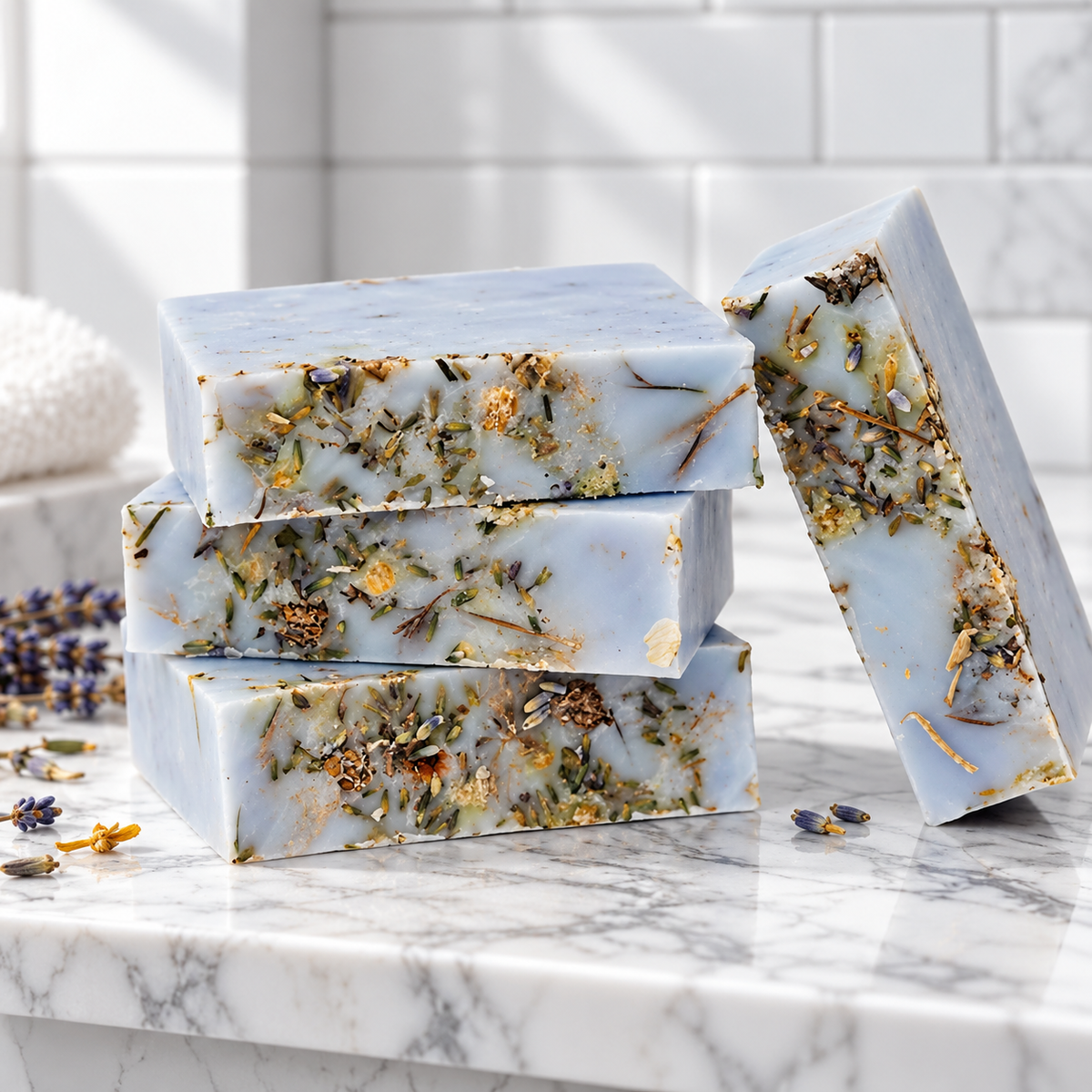 Lavender & Rosemary Goat Soap & Lavender Steamer Duo