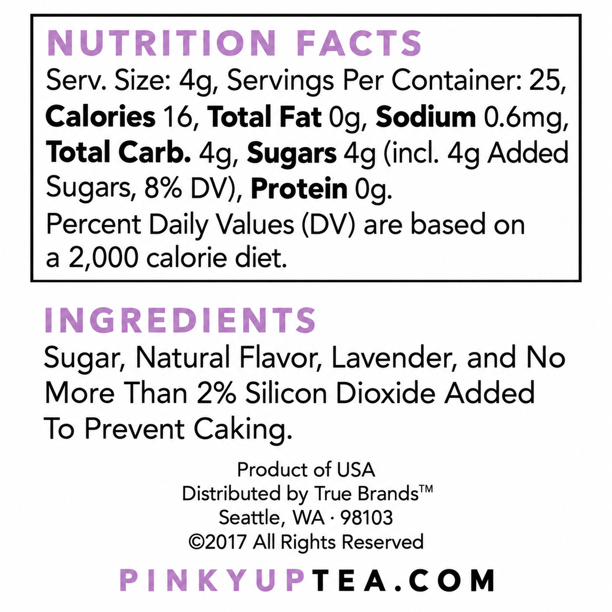 Sugar - Flavored Granulated Trio - Pinky Up