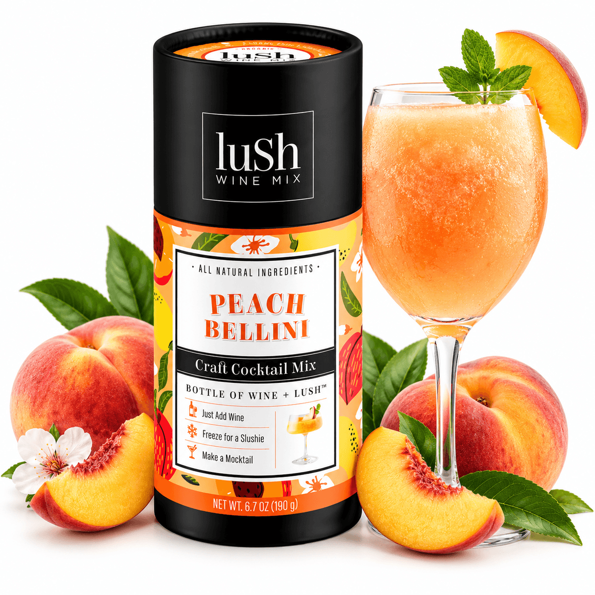 Peach Bellini Craft Cocktail Mixer - Lush