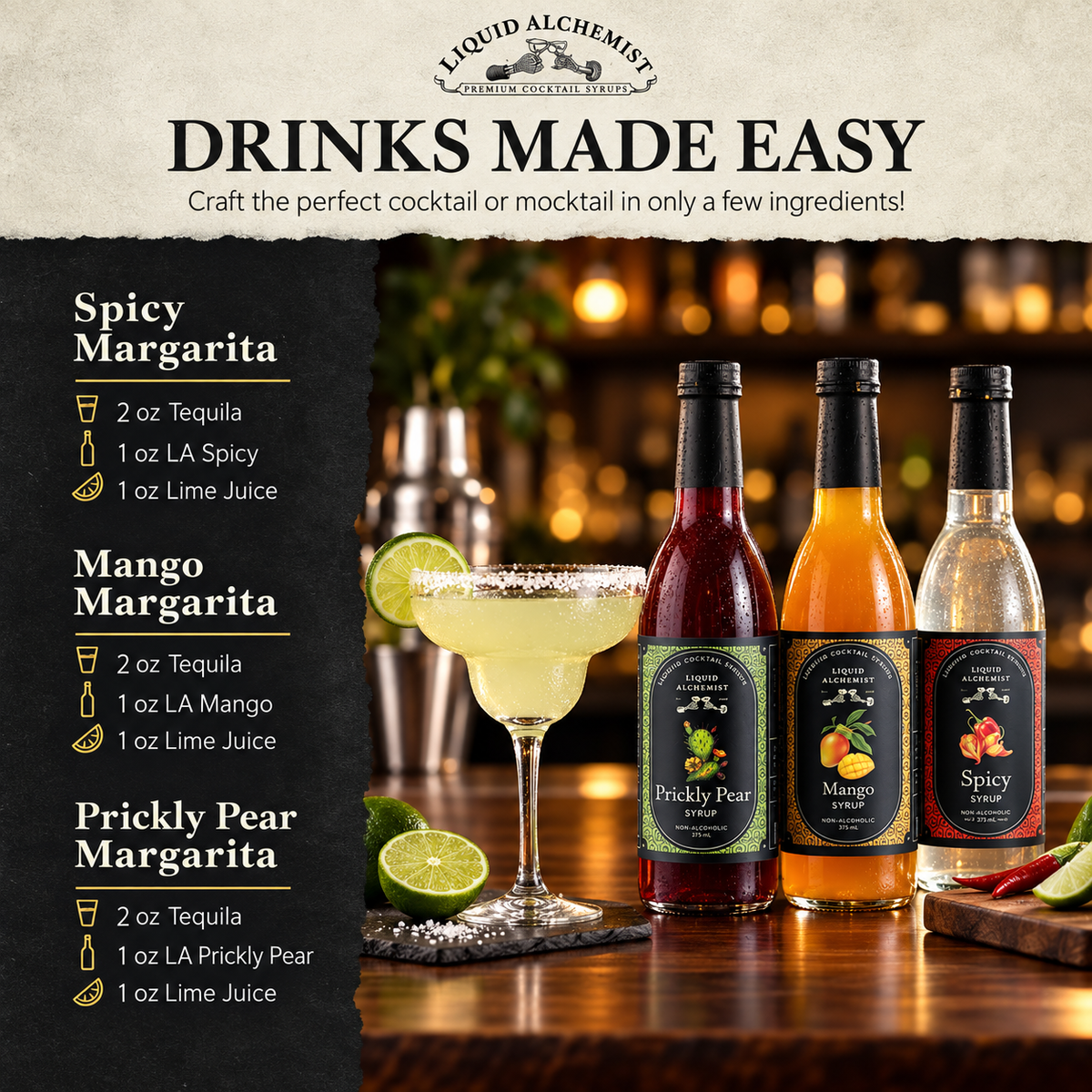 Margarita Syrup Trio - Liquid Alchemist