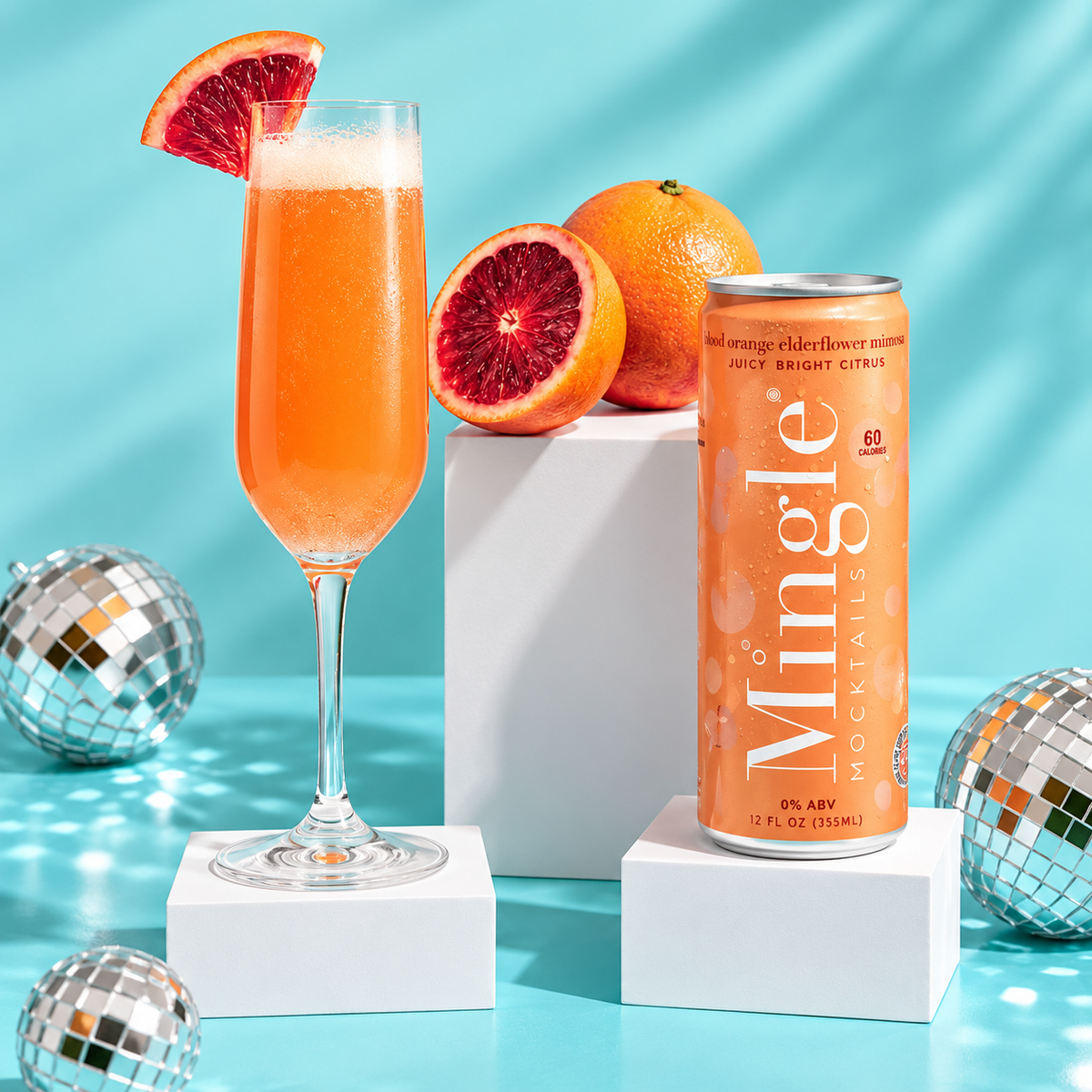 Mimosa - Blood Orange Elderflower Mocktail - Mingle