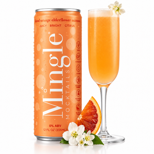 Mimosa - Blood Orange Elderflower Mocktail - Mingle