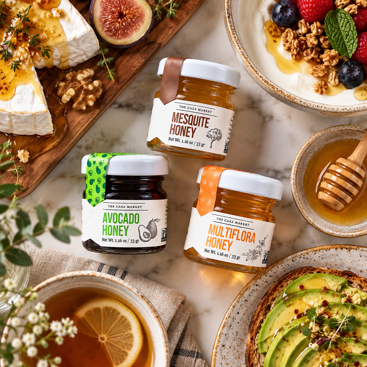 Mini Honey Trio - Mesquite, Avocado & Wildflower
