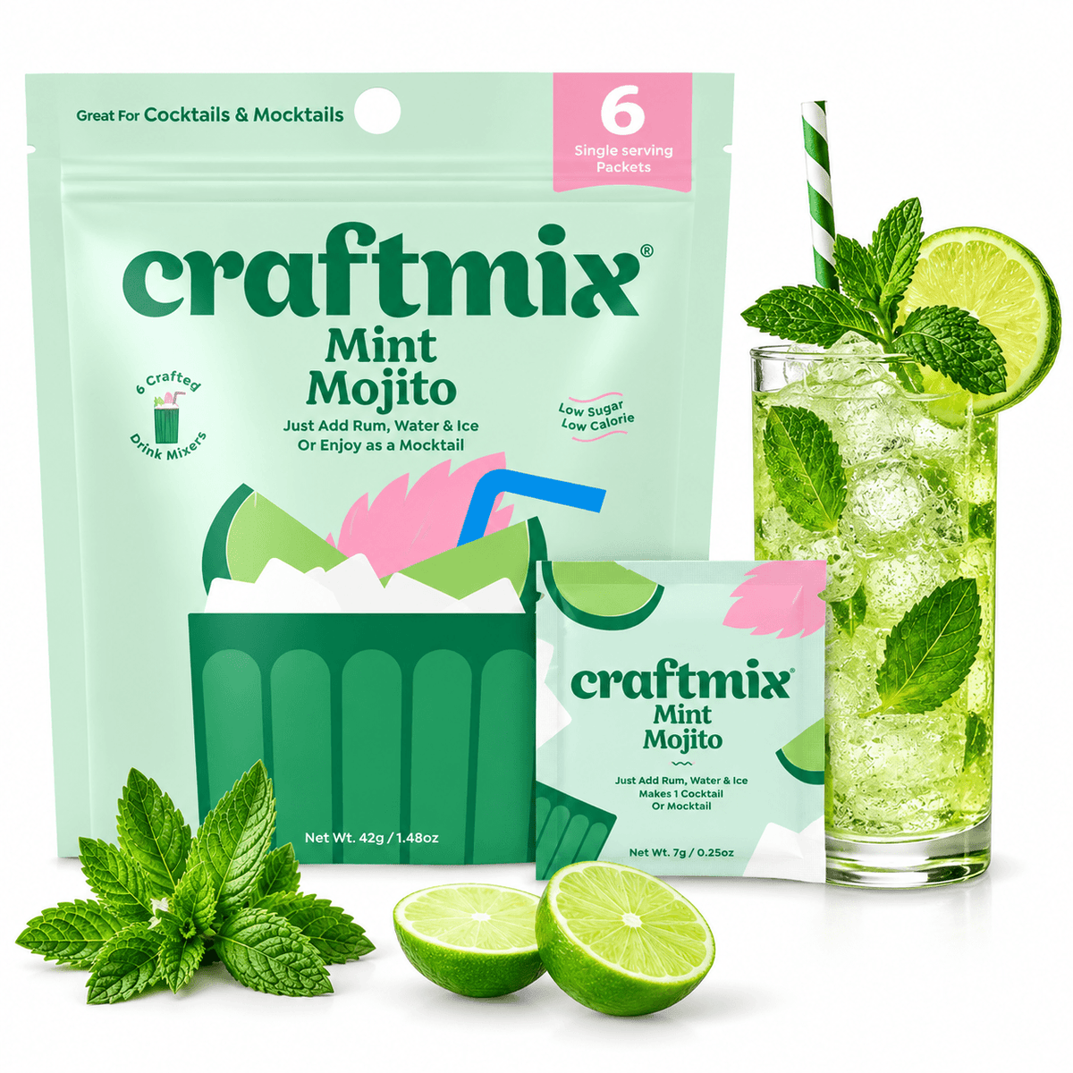Mint Mojito Cocktail Mixer - Craftmix 6-Pack
