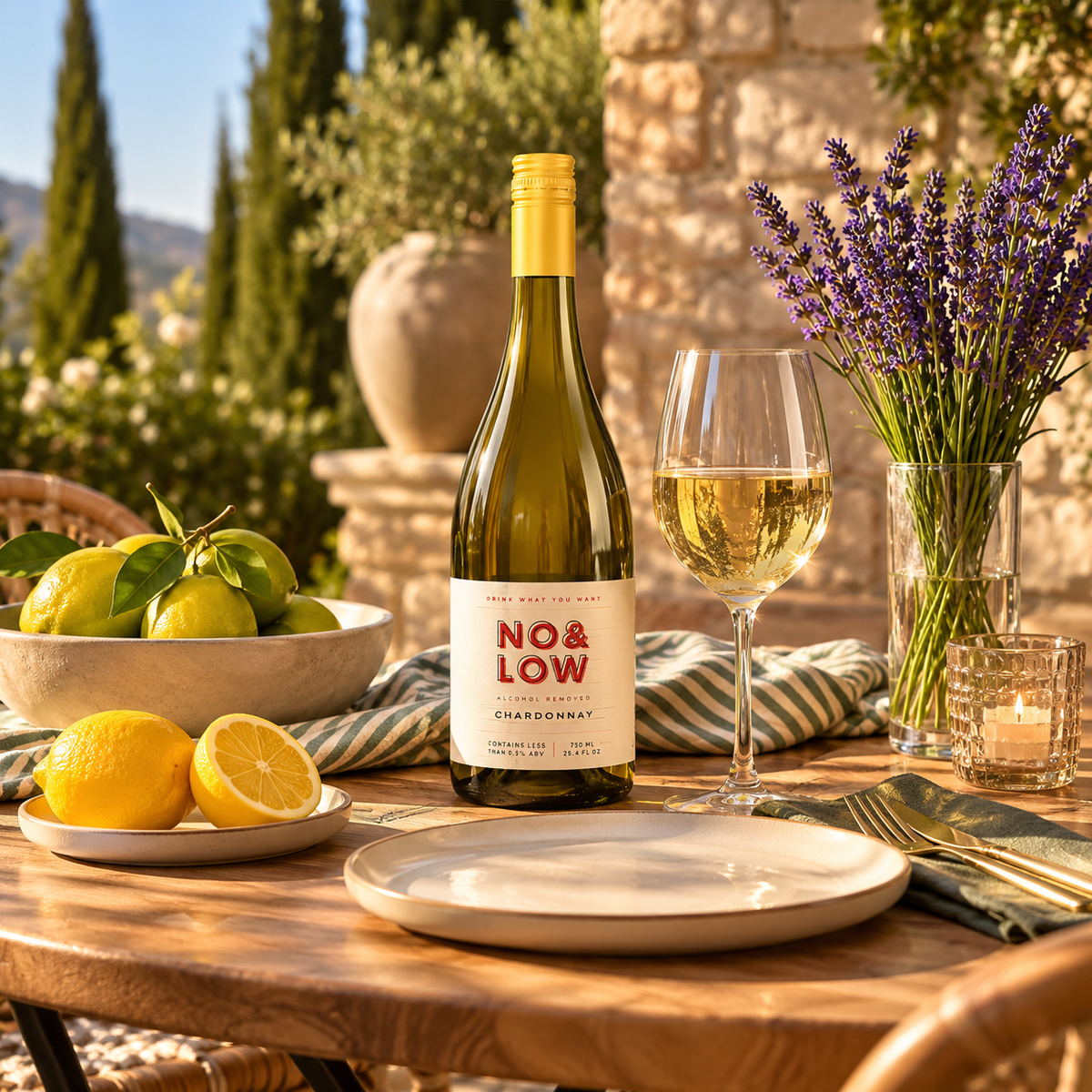 Non-Alcoholic Chardonnay & Cabernet Sauvignon Wine Duo - No & Low