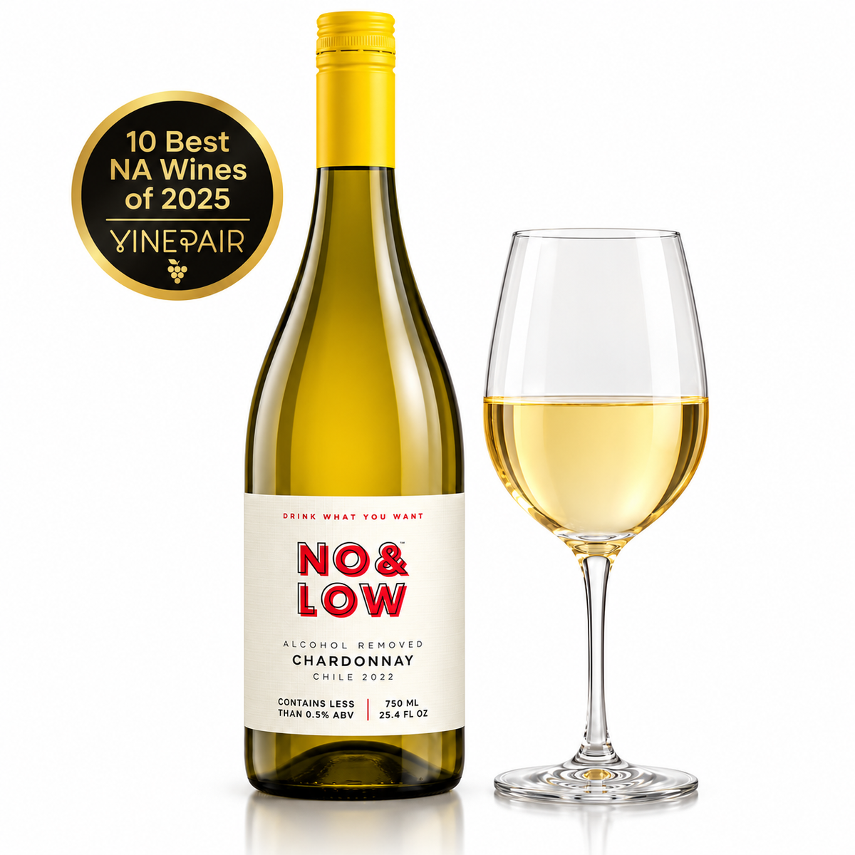 Non-Alcoholic Chardonnay & Cabernet Sauvignon Wine Duo - No & Low