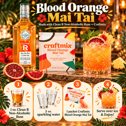 Non-Alcoholic Mai Tai Cocktail Set - Rum & Blood Orange