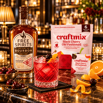 Non-Alcoholic Old Fashioned Cocktail Set - Bourbon & Cherry