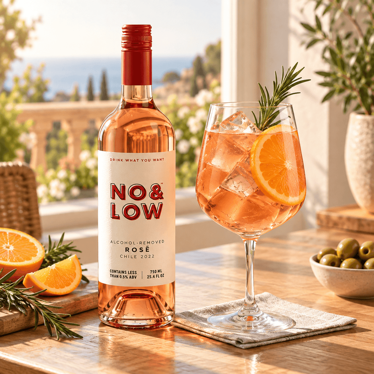 Non-Alcoholic Rosé Wine - No & Low 2022