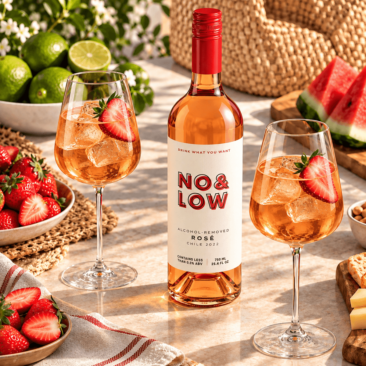 Non-Alcoholic Rosé Wine - No & Low 2022