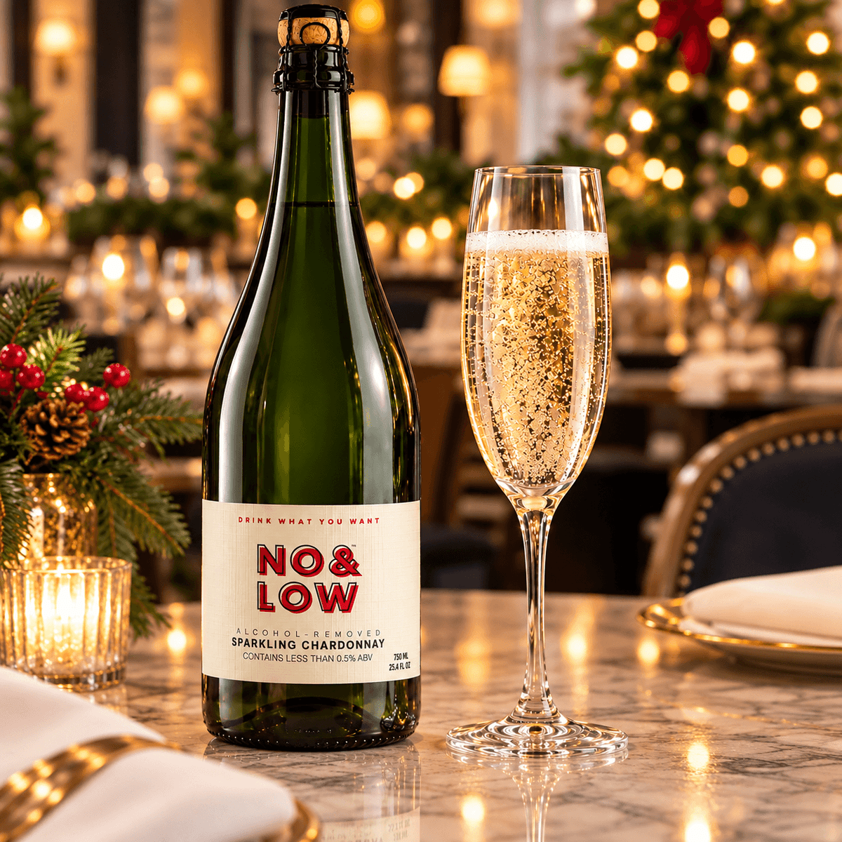 Non-Alcoholic Sparkling Chardonnay - No & Low
