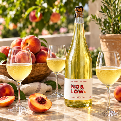 Non-Alcoholic Sparkling Rosé & Peach Wine Duo - No & Low