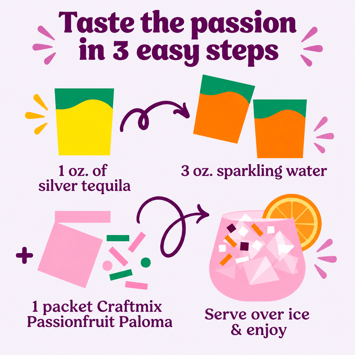 Passionfruit Paloma Cocktail Mixer - Craftmix 6-Pack