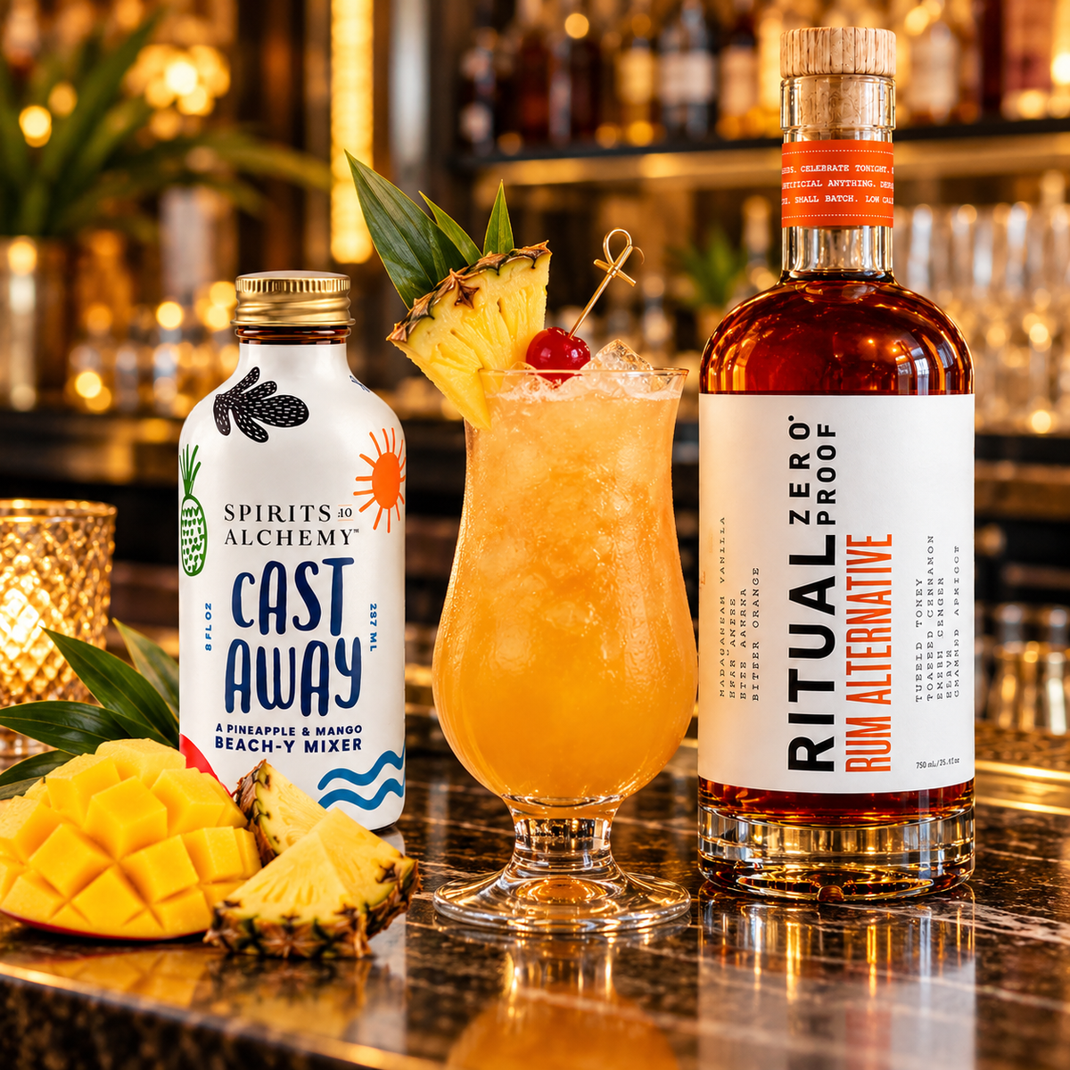 Ritual Zero Proof Rum & Pineapple Mango Mixer Duo