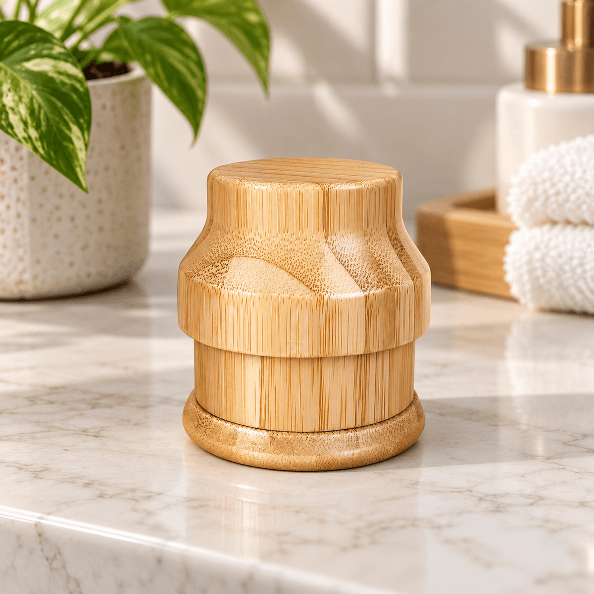 Himalayan Salt Massager - Bamboo Massage Tool