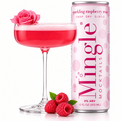 Raspberry Rosé Mocktail - Mingle Cocktail