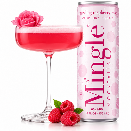 Sparkling Raspberry Rosé Mocktail - Mingle
