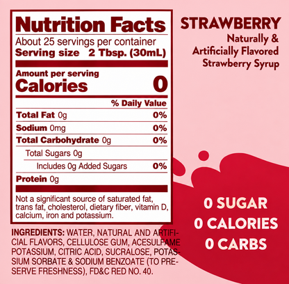 Strawberry Syrup - Jordan's Sugar Free