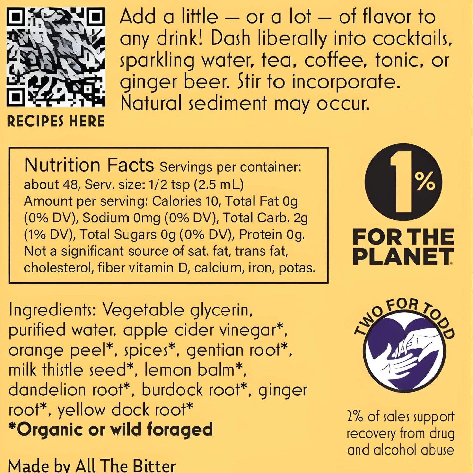 Orange Bitters - All the Bitter - No Alcohol