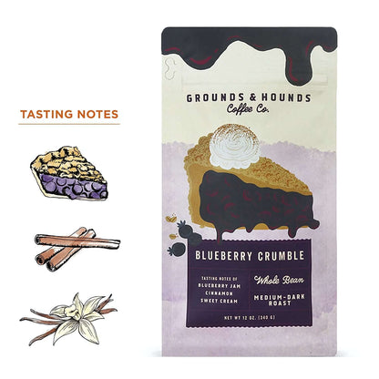 Blueberry Crumble Flavored Coffee - Medium Dark Roast