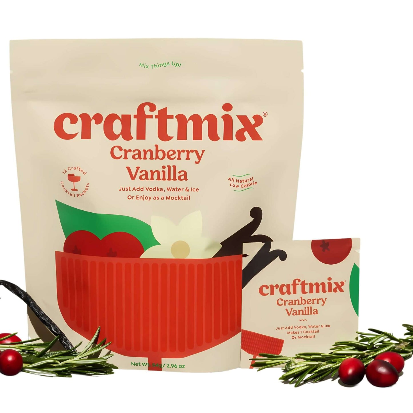 Craftmix Cranberry Vanilla Cocktail Mixer