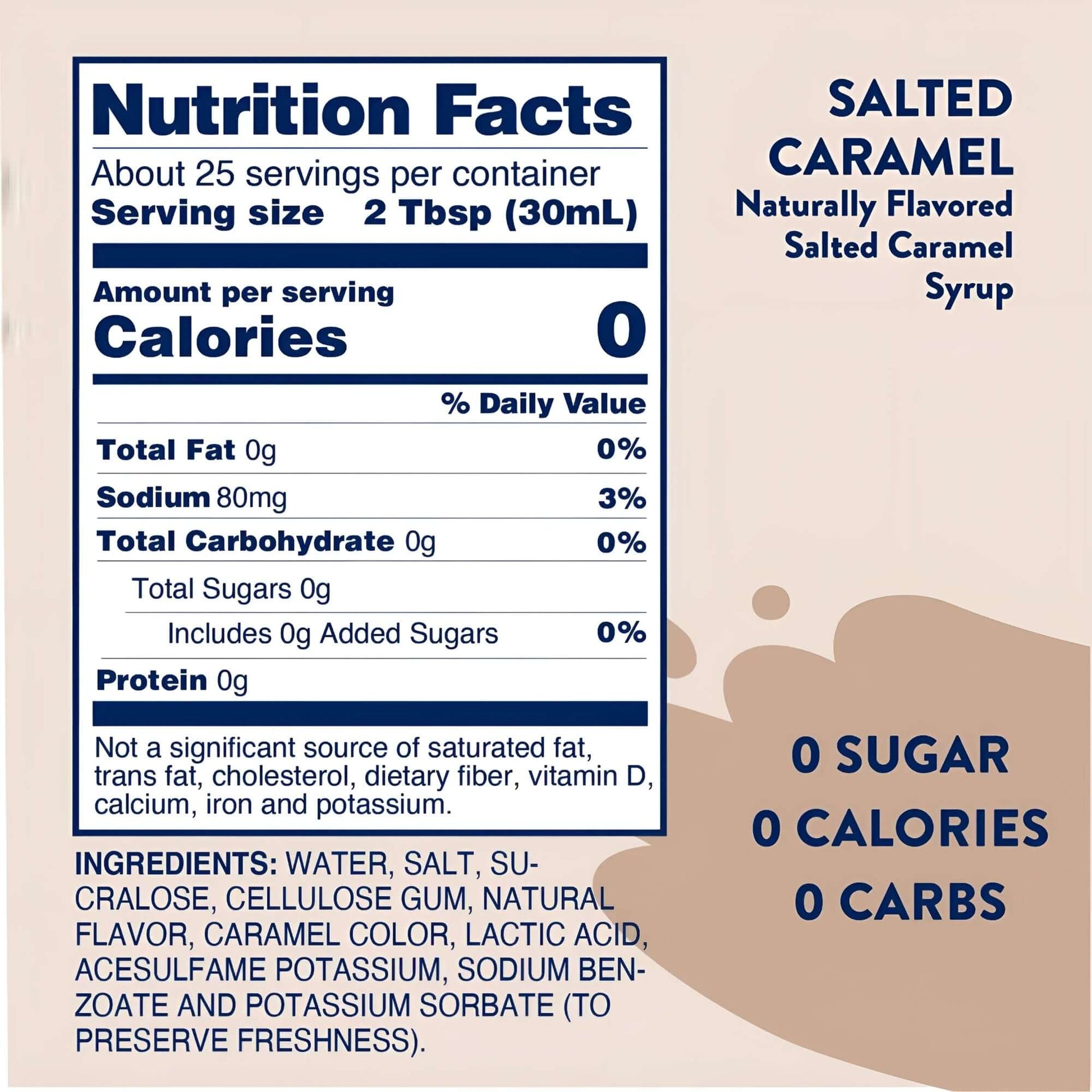 Jordan's Sugar Free Salted Caramel Syrup