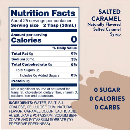 Jordan's Sugar Free Salted Caramel Syrup