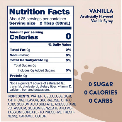 Jordan's Sugar Free Vanilla Syrup